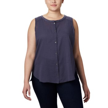 Columbia Summer Ease Sleeveless Plus Size, Camisa Azul Marino Para Mujer | 754961-WOE